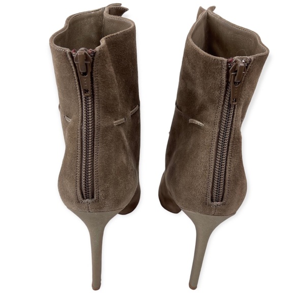 CHRISTIAN LOUBOUTIN Booties Suede & Metallic Leather Bows Stiletto Heels Zipper - Picture 7 of 12